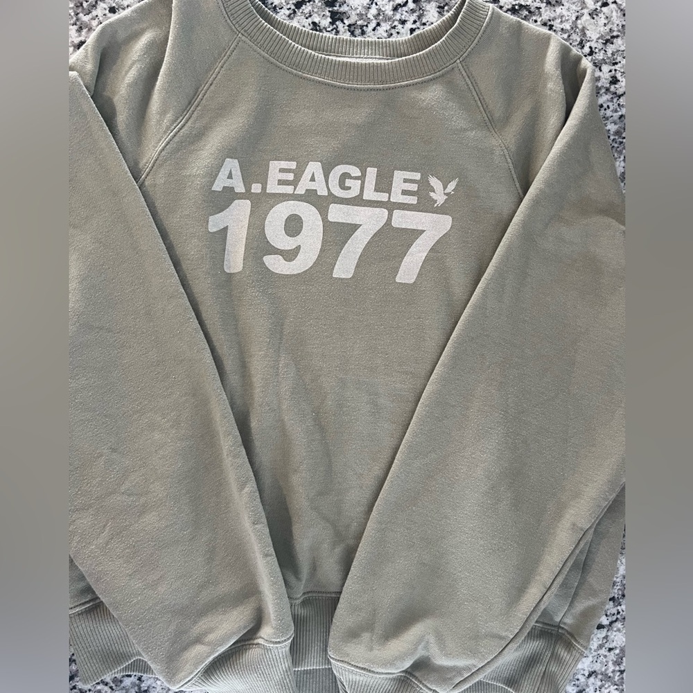American Eagle sweatshirt, size M, sage green/gray color